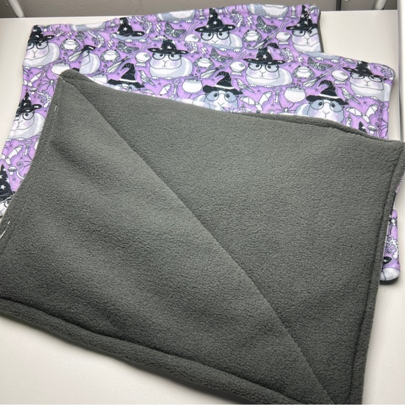 Guinea Pig Witch Halloween Purple Piddle Pads Lot of 3 Reversible New Fleece - Picture 2 of 4